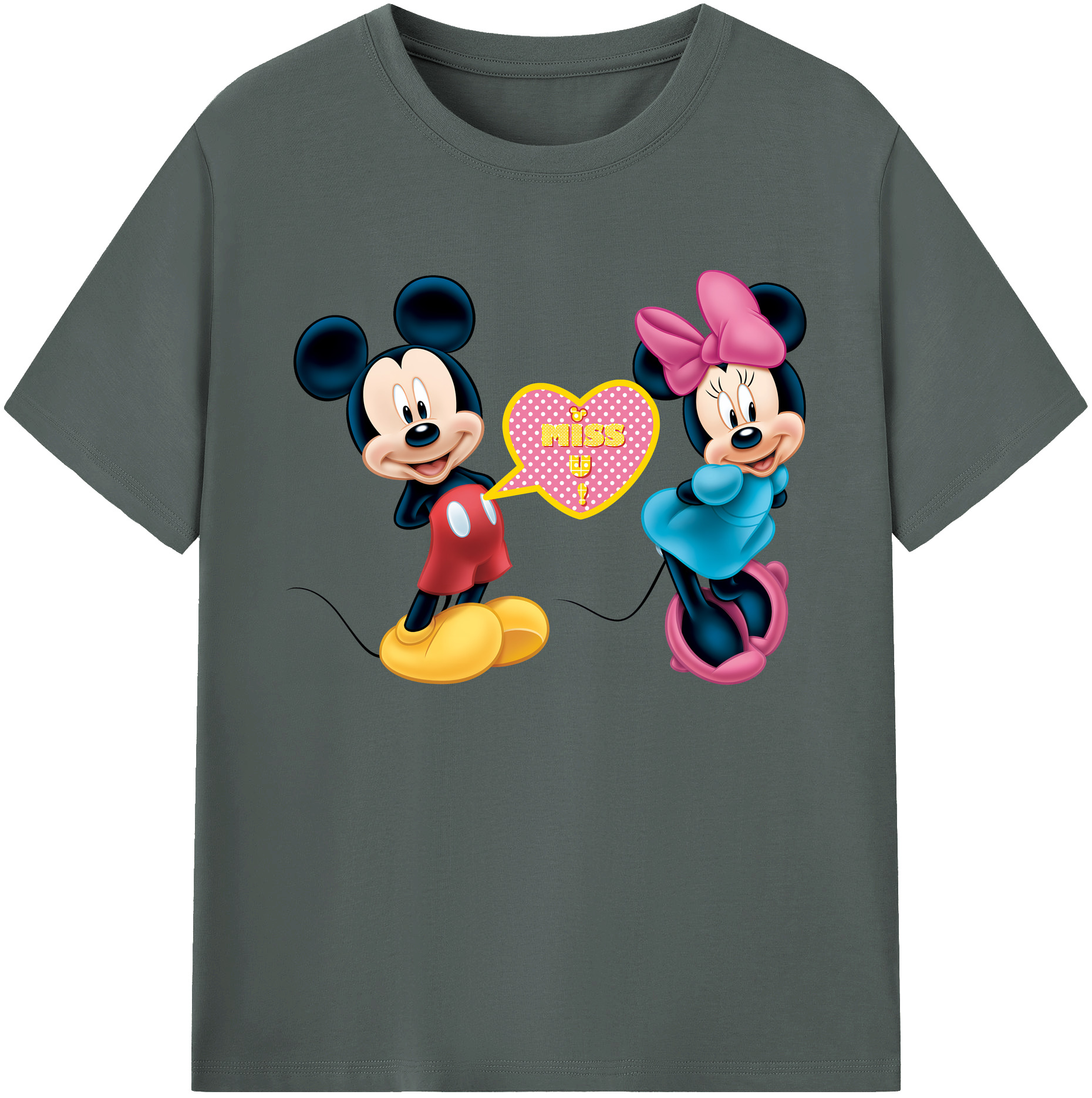 ミッキーマウス Mickey Mouse 綿100％ メンズ半袖Tシャツ｜肌触りやわらか＆通気性